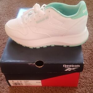 Reebok Classic White and Mint Shoes